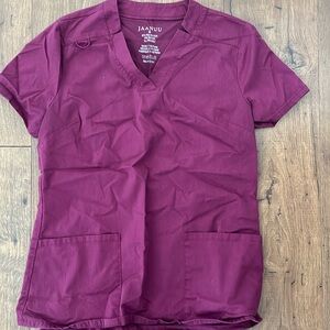 Jaanuu Scrub Set - wine red size small